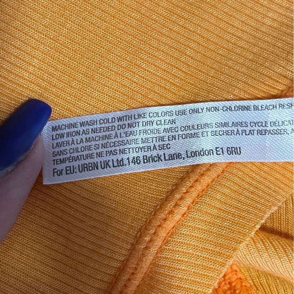 Urban Outfitters Out From Under Vibrant Orange Cropped Long Sleeve Small - Picture 7 of 8